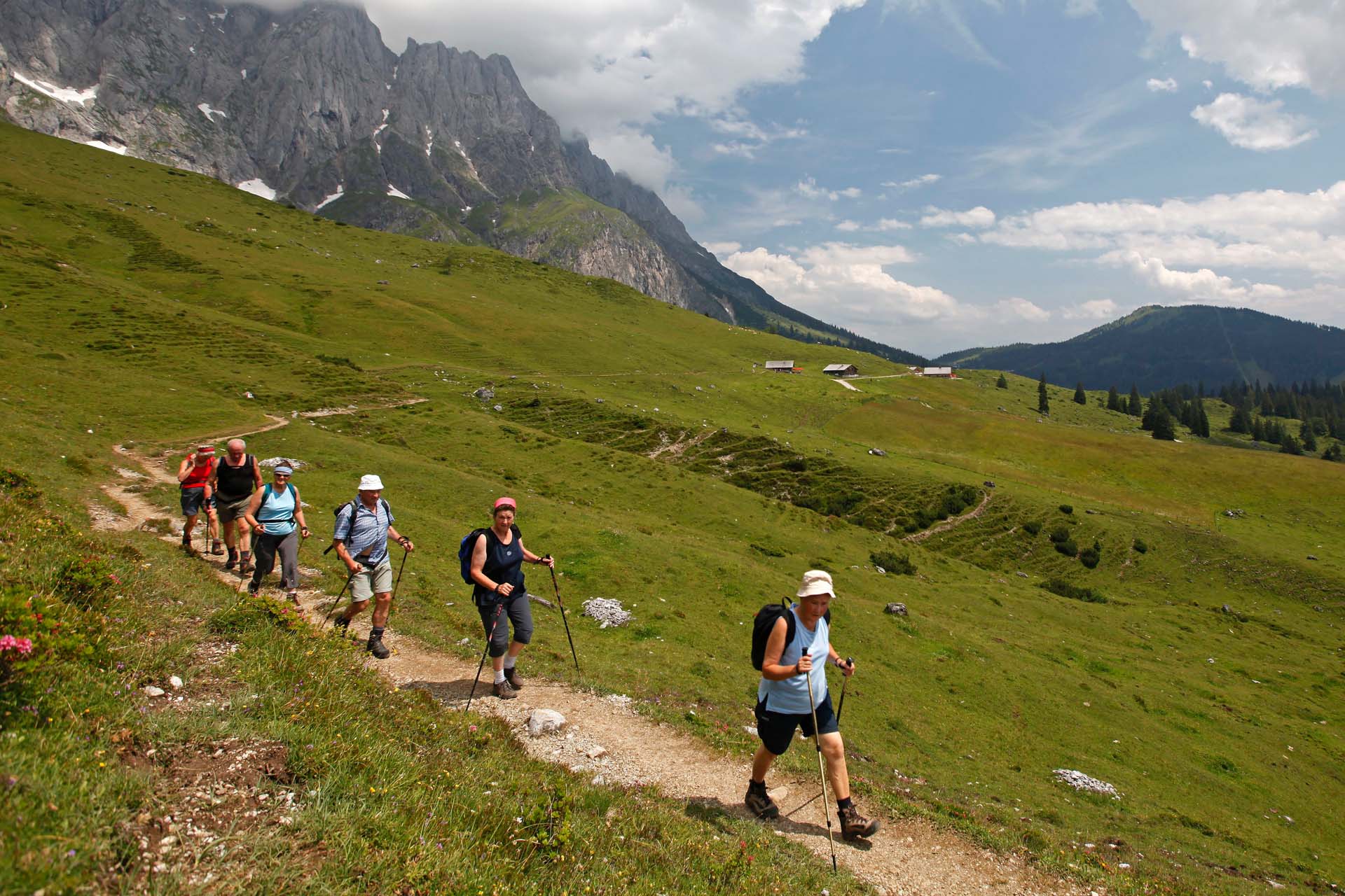 Wildbach-Lodge-Salzburger-Almenweg-Raffalt-Wandergruppe