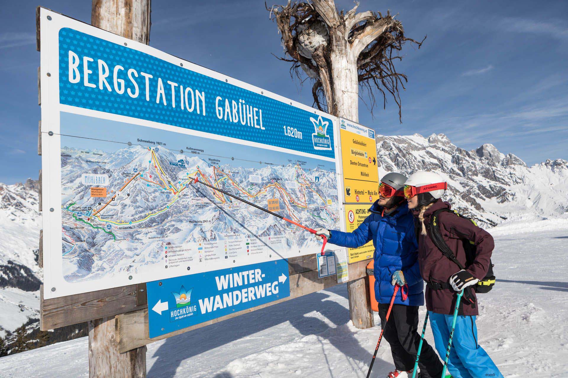 Wildbach Lodge Karte Bergstation Skigebiet Gabuehel HochkoenigTourismus GmbH